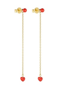 Design Letters cercei din argint placat cu aur 90402007CORAL