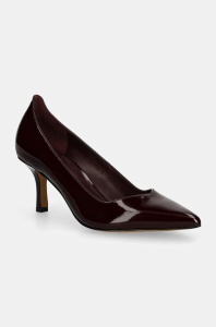 Dkny stilettos de piele Ivanie culoarea bordo, K3400525