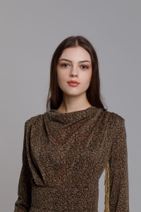 EUDORA dress with drape and fringe - Img 6