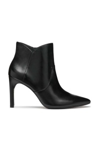 Geox cizme de piele D FAVIOLA femei, culoarea negru, cu toc cui, D468UD 000TU C9999