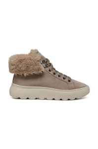 Geox sneakers din piele intoarsă D SPHERICA EC4.1 culoarea bej, D46TCA 022BH C6029
