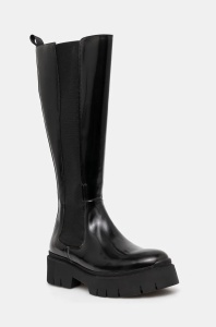 HUGO cizme Kris femei, culoarea negru, cu platforma, 50529861