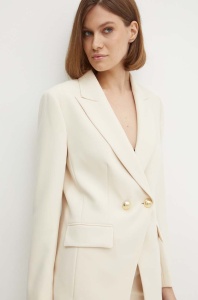 Joop! sacou culoarea bej, cu doua randuri de nasturi, neted, 30043070
