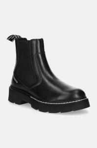 Karl Lagerfeld ghete chelsea de piele KAMDEN femei, culoarea negru, cu platforma, KL40460