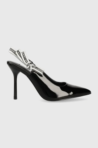 Karl Lagerfeld stilettos de piele SARABANDE culoarea negru, KL30908