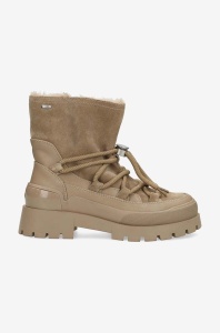 Mexx botine PISANA KYOTO femei, culoarea bej, cu toc plat, izolat, MITY1705443W-01