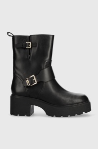 MICHAEL Michael Kors cizme de piele Perry femei, culoarea negru, cu toc drept, 40F3PYME5L