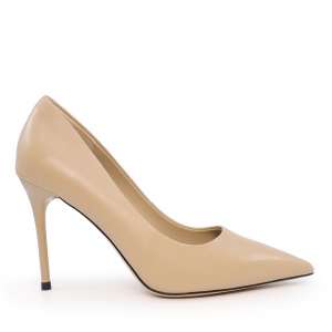 Pantofi stiletto femei Luca di Gioia taupe din piele cu toc 3845DP108TA - Img 1