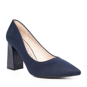 Pantofi stiletto femei Solo Donna bleumarin cu toc gros 1167DP1110VBL - Img 2