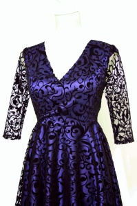 Rochie de ocazie clos mov Caroline - Img 2