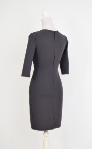 Rochie eleganta gri cu broderie 3D Rebeca - Img 4