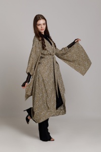 Rochie- Kimonou YASMINE cu imprimeu animal-print
