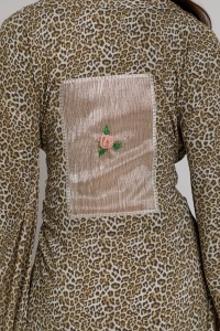 Rochie- Kimonou YASMINE cu imprimeu animal-print - Img 4