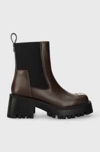 Steve Madden cizme Sharpen femei, culoarea maro, cu platforma, SM19000045