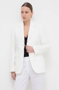 Weekend Max Mara sacou din amestec de in culoarea bej, un singur rând de nasturi, uni 2415040000000