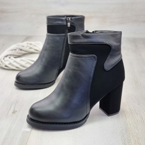 Botine Cu Toc Gros Dama Negre Camila - Img 2