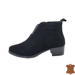 Botine Cu Toc Gros Dama Negre Piele Naturala Asma - Img 7