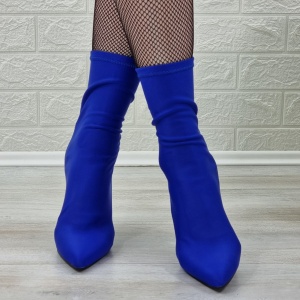 Botine Dama Albastre Cu Toc Gros Lillya - Img 3