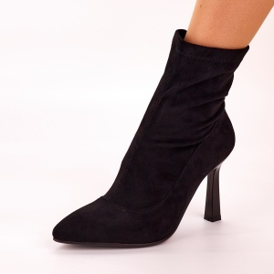 Botine Dama Negre Cu Toc Subtire Ailainn - Img 1