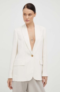 Day Birger et Mikkelsen sacou culoarea bej, un singur rand de nasturi, neted