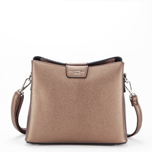 Geanta mica, F2548 14, 19x23x12 cm, bronz inchis