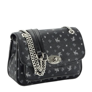 Geanta neagra cu imprimeu CH21002 14
