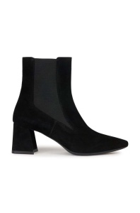 Geox botine D GISELDA femei, culoarea negru, cu toc drept, D36VCC 00021 C9999