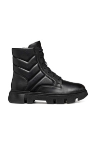 Geox botine D VILDE femei, culoarea negru, cu toc plat, D46UAA 0TUBC C9999