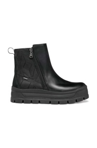 Geox cizme de piele D SPHERICA EC7.1 B A femei, culoarea negru, cu platforma, D46WSG 04322 C9999