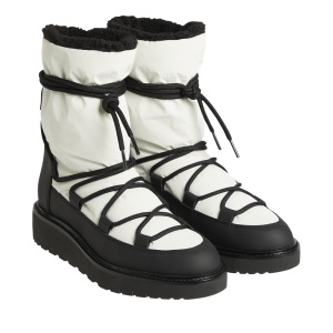 Ghete femei Calvin Klein albe din material textil și piele 2374DG0731AN - Img 2