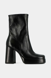Jonak cizme de piele BEN CUIR VIEILLI femei, culoarea negru, cu toc drept, 3500036