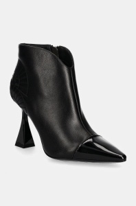 Karl Lagerfeld cizme de piele DEBUT II femei, culoarea negru, cu toc cui, KL32034