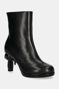 Karl Lagerfeld cizme de piele IKON ISLAND femei, culoarea negru, cu toc drept, KL39064