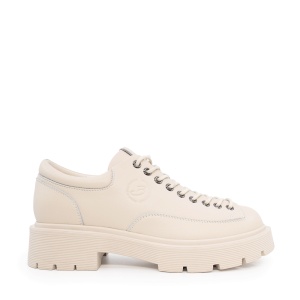 Pantofi lace up femei Benvenuti bej din piele naturală 3747dp602be - Img 1