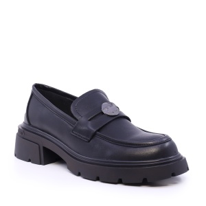 Pantofi tip loafer femei Luca di Gioia negri din piele naturală 1298DP5612N - Img 2