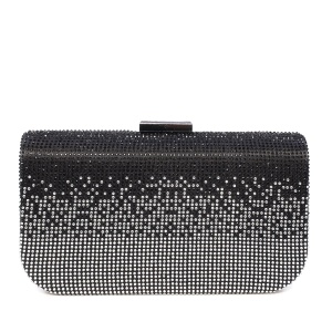 Poșetă tip clutch femei Benvenuti neagră cu ștrasuri 290pls28807n - Img 1
