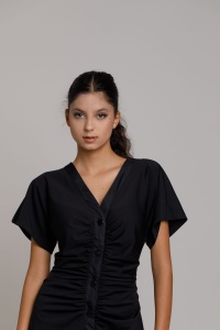 Rochie ARETE din jerse cu drapaj - Img 2