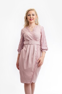 Rochie Dama Mira Roz Deschis - Img 2