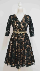 Rochie de ocazie cu accesoriu auriu Charlotte