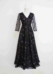 Rochie lunga de seara din tulle cu gliter Mussette - Img 2
