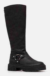 Steve Madden cizme Glimmer femei, culoarea negru, cu toc plat, izolare usoara, SM11003331