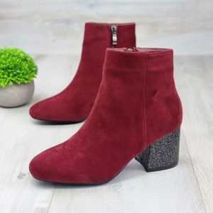 Botine Cu Toc Gros Dama Visinii Aasimah - Img 2