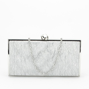 Geanta clutch cu sclipici BYH-856 05 Argintiu