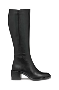 Geox ghete de piele D SERILDA 60 femei, culoarea negru, cu toc drept, D46XXA 00043 C9999