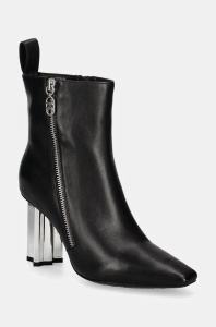 Karl Lagerfeld cizme de piele KL TOWER femei, culoarea negru, cu toc drept, KL33964