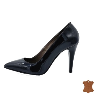 Pantofi Stiletto Dama Negri Piele Naturala Ida - Img 6