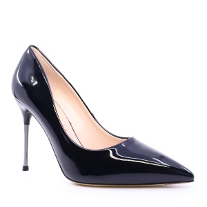 Pantofi stiletto femei Enzo Bertini negri din piele lăcuită cu toc înalt 3868DP271LN - Img 2