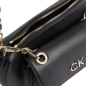 Poșetă crossbody 2 în 1 Calvin Klein neagră din material reciclat 3105POSS0183N - Img 2