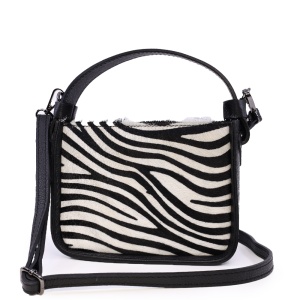 Poșetă crossbody femei Enzo Bertini neagră din piele cavallino 154POSP3413CAVZE - Img 1