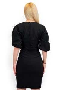Rochie Dama Cate Midi Neagra - Img 2